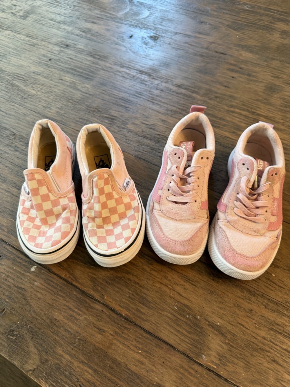 Girls Vans Bundle - Pink Range EXP and Classic Slip On Pink Checkerboard
